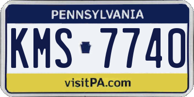 PA license plate KMS7740