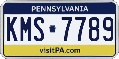 PA license plate KMS7789