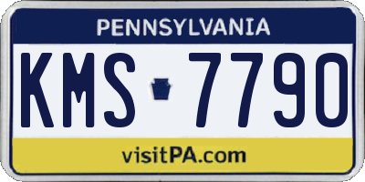 PA license plate KMS7790