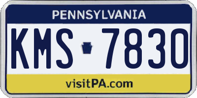 PA license plate KMS7830