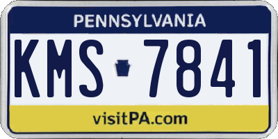 PA license plate KMS7841