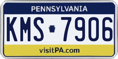 PA license plate KMS7906