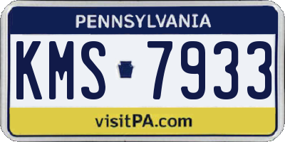 PA license plate KMS7933