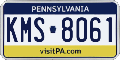 PA license plate KMS8061