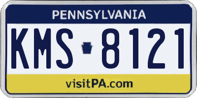 PA license plate KMS8121