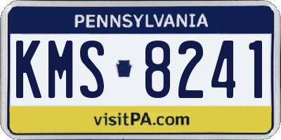 PA license plate KMS8241