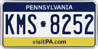 PA license plate KMS8252