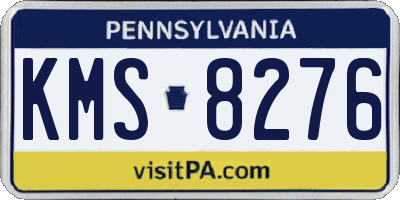 PA license plate KMS8276