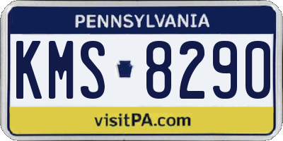 PA license plate KMS8290