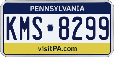 PA license plate KMS8299