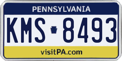 PA license plate KMS8493