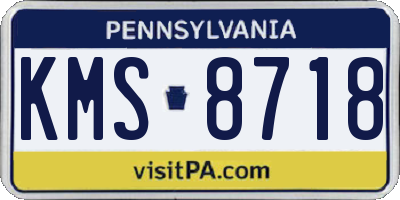 PA license plate KMS8718