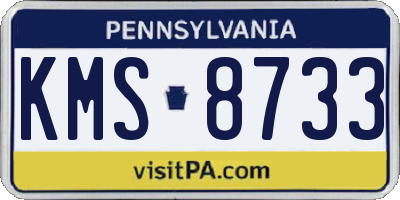 PA license plate KMS8733