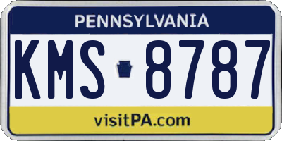 PA license plate KMS8787