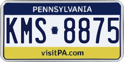 PA license plate KMS8875
