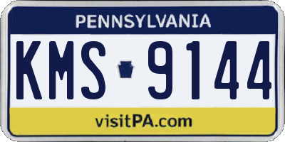PA license plate KMS9144