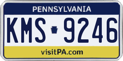 PA license plate KMS9246