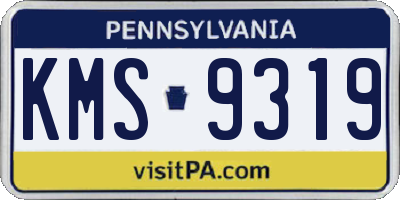 PA license plate KMS9319