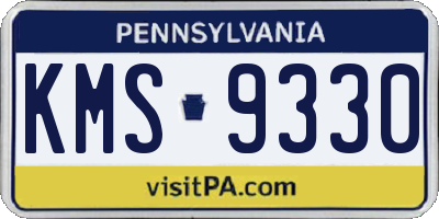PA license plate KMS9330