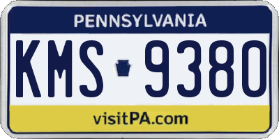 PA license plate KMS9380