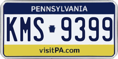 PA license plate KMS9399