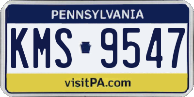 PA license plate KMS9547