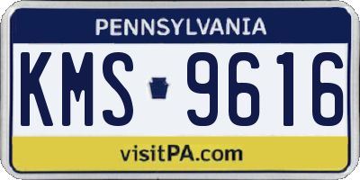 PA license plate KMS9616