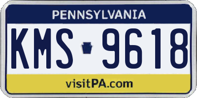 PA license plate KMS9618