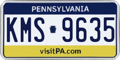 PA license plate KMS9635