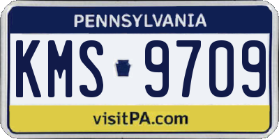 PA license plate KMS9709
