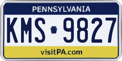 PA license plate KMS9827