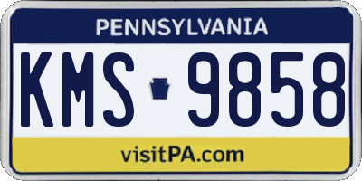 PA license plate KMS9858