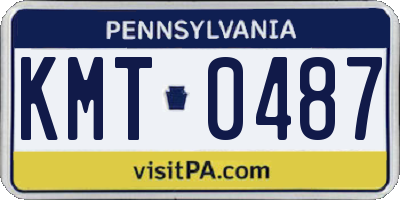 PA license plate KMT0487