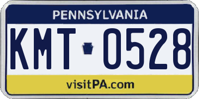 PA license plate KMT0528