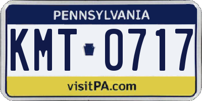 PA license plate KMT0717