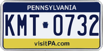 PA license plate KMT0732