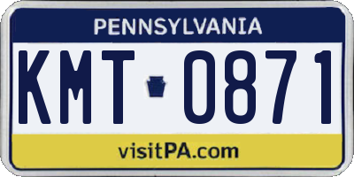 PA license plate KMT0871