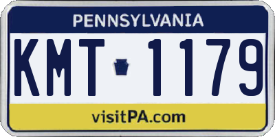 PA license plate KMT1179