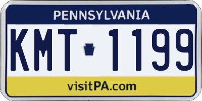 PA license plate KMT1199