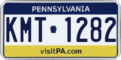PA license plate KMT1282