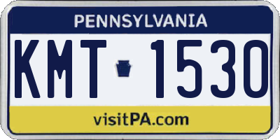 PA license plate KMT1530