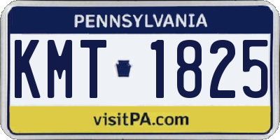 PA license plate KMT1825