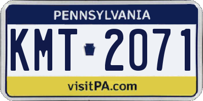 PA license plate KMT2071