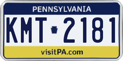 PA license plate KMT2181
