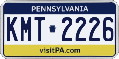 PA license plate KMT2226