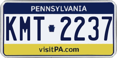 PA license plate KMT2237