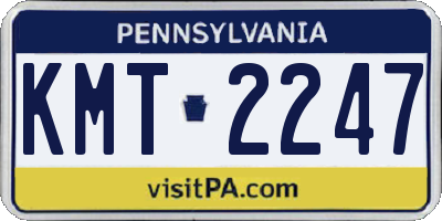 PA license plate KMT2247