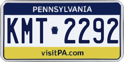 PA license plate KMT2292