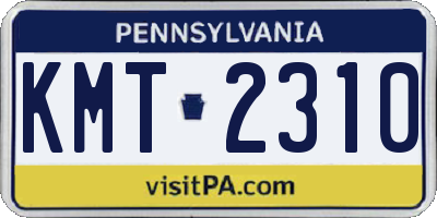 PA license plate KMT2310