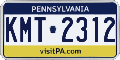 PA license plate KMT2312